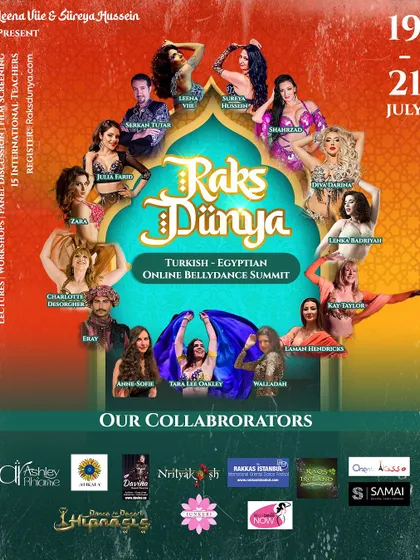 A look at the full lineup for the Raks Dunya Online Summit. We are proud to be collaborators for this event, which brings together 15 international teachers for workshops, lectures, and discussions.