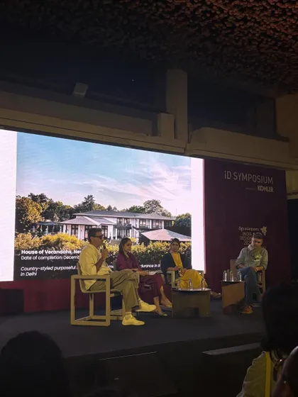 Our principal Amit Arora speaking at the India Design symposium on the topic of designing for wellness. The discussion explored why wellness-centric design matters and how every choice, from light to layout, profoundly impacts how we feel and function.