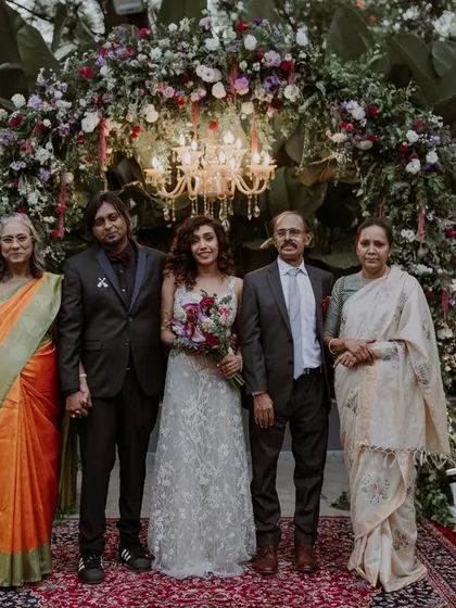 A beautiful family portrait. We believe a wedding is the union of two families, and we create spaces that are perfect for capturing these memories.