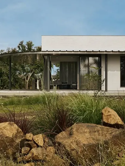 A duplicate of image 97, showing the exterior of Pavilion House.