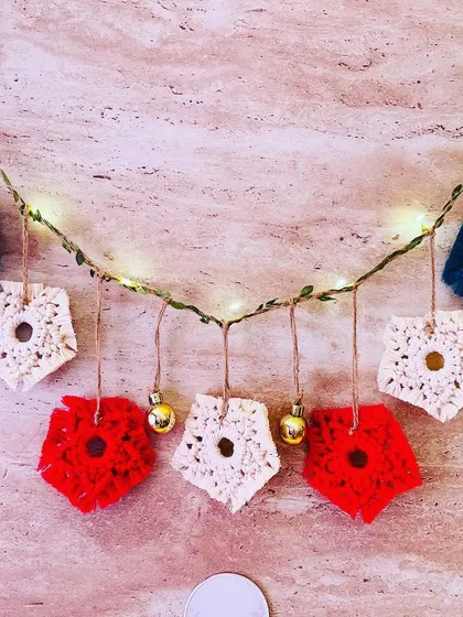 This star-themed bunting is perfect for festive occasions or year-round decor. The combination of red, white, and blue stars with little jingle bells adds a celebratory touch.