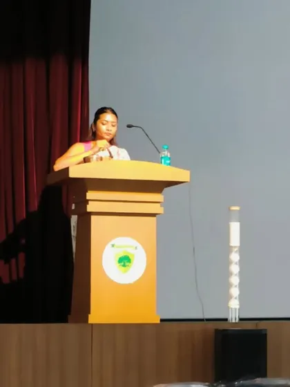 Addressing the educators at Greenwood High. My talks are designed to be informative and empathetic, acknowledging the unique challenges of different professions and offering tailored wellness solutions.