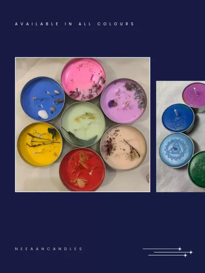 My healing tealights are available in all colors. Whether you need the grounding of red or the clarity of blue, each one is made to help align your energy.