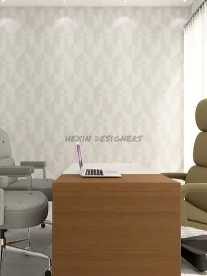 A duplicate of image 82, presenting a clean and minimalist private office design.
