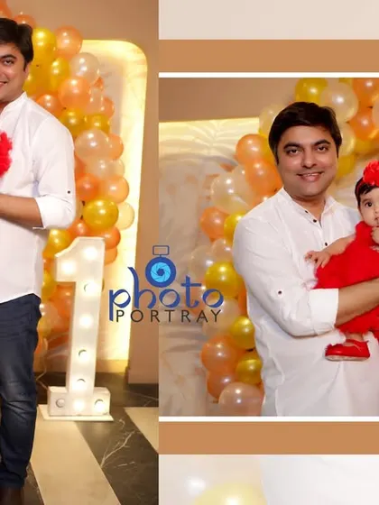 A side by side comparison of a full length family portrait and a closer shot, giving you variety in your final photo collection.