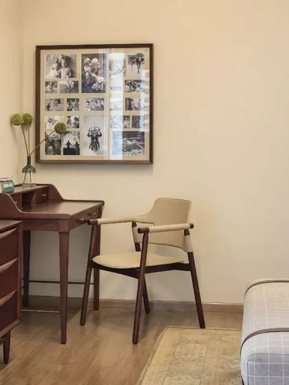 A study area within a bedroom from the Max128 project, featured in India Today Home.