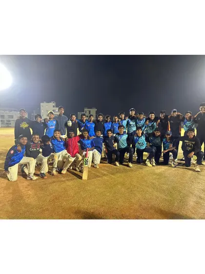 Our U-14 team after their first-ever day-night match. This experience is crucial for developing adaptability and preparing players for different match formats and conditions they will face in their careers.