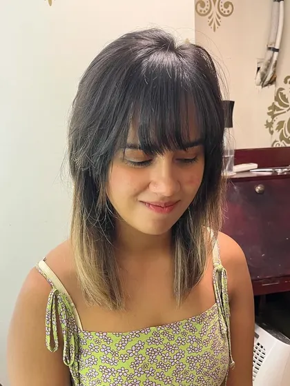 The shag with bangs is a great way to update a medium-length style.