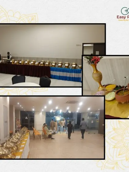 Another view of our versatile buffet catering. Whether it's a large hall or an intimate gathering, I can arrange a beautiful spread of authentic Odia food to make your event memorable and give your guests a taste of my homeland.