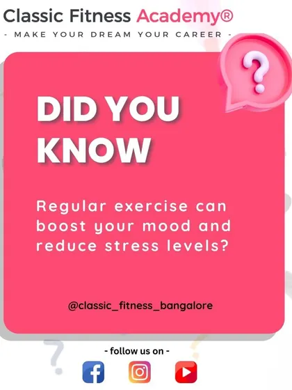 Did you know? Regular exercise is a powerful tool to boost your mood and reduce stress levels.