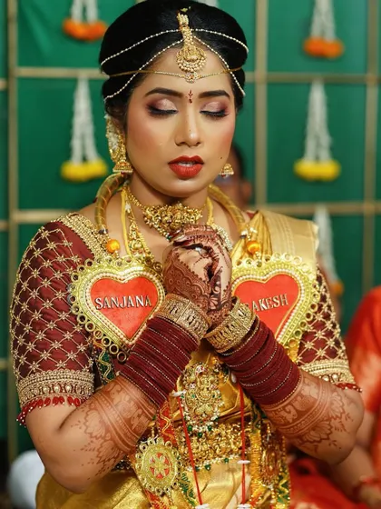 A collection of my beautiful brides on their Muhurtham day, each with a unique, personalized look that reflects her style while honoring tradition.