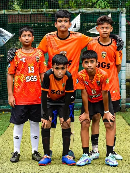 A group of our younger players looking determined and ready for their next challenge.