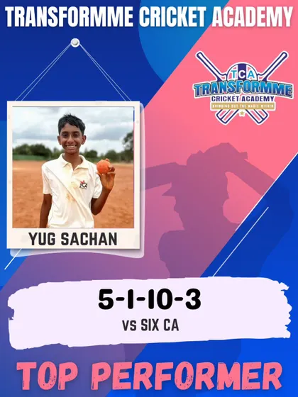 Yug Sachan's impressive 3-wicket haul in the U-14 tournament.