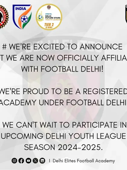 A huge milestone. We are proud to be an officially registered academy with Football Delhi.