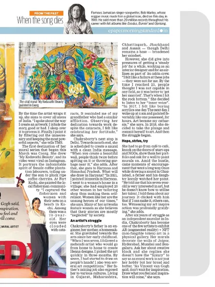 Another beautiful article covering my journey and my 'My Kodavasthi Beauty' series. The press coverage helps me shine a spotlight on the communities and cultures I paint.