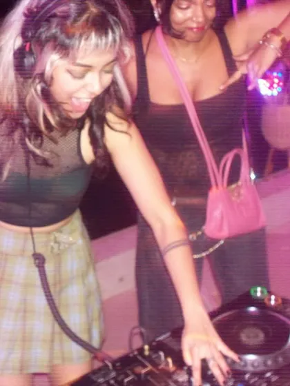DJing for an all-women lineup party. Creating safe and empowering spaces for the girlies and the gays is super important to me.