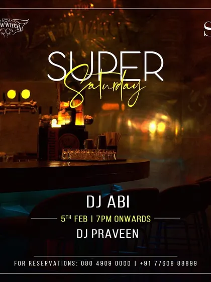 A "Super Saturday" event at Skye Lounge, where I played the best of commercial house music.