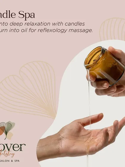 Dive into deep relaxation with our Candle Spa. This unique treatment uses special candles that turn into warm oil for a therapeutic reflexology massage.