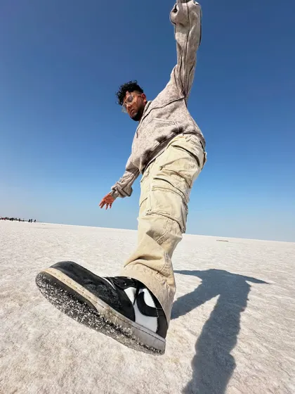 Stomping on the doubts. A creative shot from a music video shoot, always trying to push the boundaries.