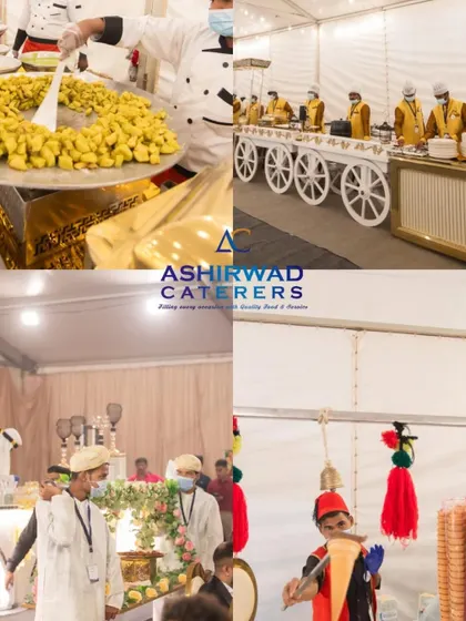 A glimpse into the variety of live stations and counters at the celebrity wedding, from traditional Indian sweets to the playful Turkish ice cream cart.