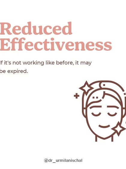 If you notice your product is no longer delivering the results it used to, it may be because the active ingredients have degraded. Reduced effectiveness is a key sign that a product has expired.