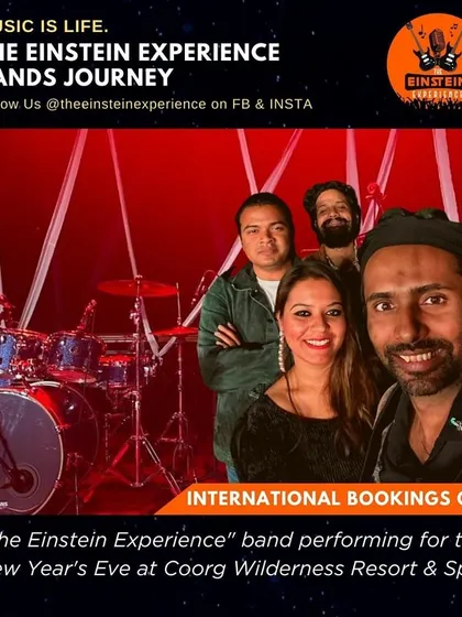 A group photo from our NYE 2023 event, highlighting our journey and experience as a professional band.