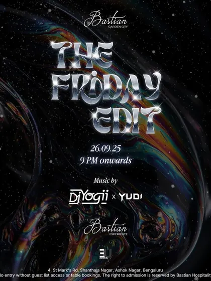 Announcing 'The Friday Edit' with DJ Yogii and DJ Yudi at Bastian. We partner with premium venues to host the best DJs for a perfect start to the weekend.