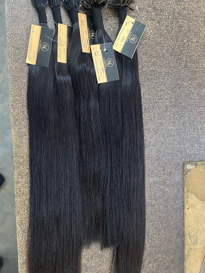 A collection of our 100% human permanent hair extensions, ready for wholesale orders. We offer I-Tip, U-Tip, and Nano-Tip options to suit every stylist's needs.