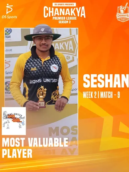 Seshan from Lions United, a Most Valuable Player from Week 2 of the CPL.