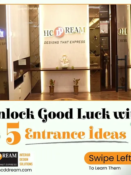 The entrance to any space sets the first impression. We use principles of light, flow, and symbolic accents, like the Ganesha idol at this office entrance, to create a welcoming threshold that invites positive energy and good fortune.