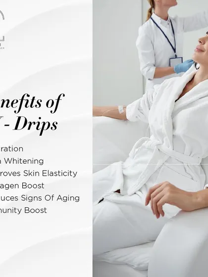 The benefits of IV Drips go beyond just a temporary glow. By delivering nutrients directly, we can boost hydration, improve skin elasticity, stimulate collagen, and even support your immune system. It is a holistic approach to skin health and wellness.