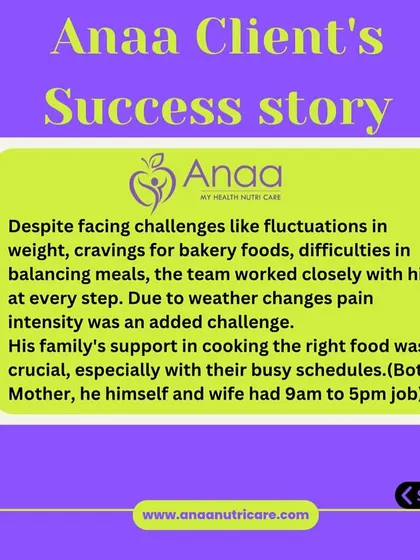 This success story details how we worked closely with a client facing weight fluctuations and cravings. His family's support in cooking the right food was crucial, showing that a team effort leads to success.