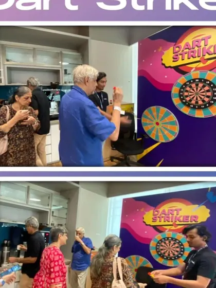 A dart strike game stall, adding a bit of friendly competition and fun to any party or corporate event.