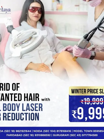 Don't miss our Winter Price Slash! Get full body laser hair reduction at an incredible discount. This is the perfect time to start your journey towards permanently smooth, hair-free skin.