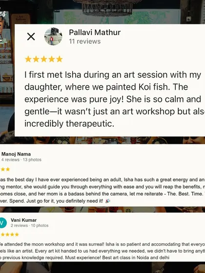 "Pure joy." "Incredibly therapeutic." These words from my clients mean everything. It's more than just an art workshop; it's an experience for the soul.