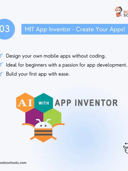 With MIT App Inventor, students can design their own mobile apps without writing complex code. It is ideal for beginners who have a passion for app development and want to build their first app with ease.