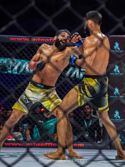 Trading heavy leather in the cage. Sanjeet Budhwar and Shyamanand delivered one of the most nail-biting fights in Indian MMA history.