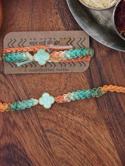 The Clover Rakhi set, ready to be shipped out for Rakshabandhan.