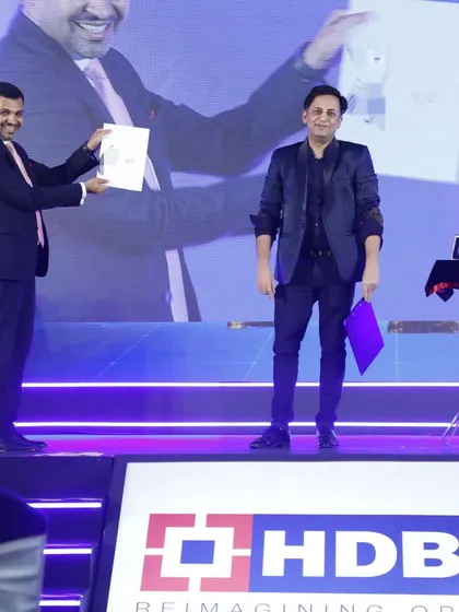 A moment of successful prediction with an executive from HDB Financial Services. Interactive mentalism makes the show personal and memorable for key members of your team.