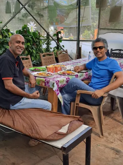 Another shot from a friendly catch-up over lunch at our garden center. We love it when friends, old and new, choose our green space to relax and spend quality time together.