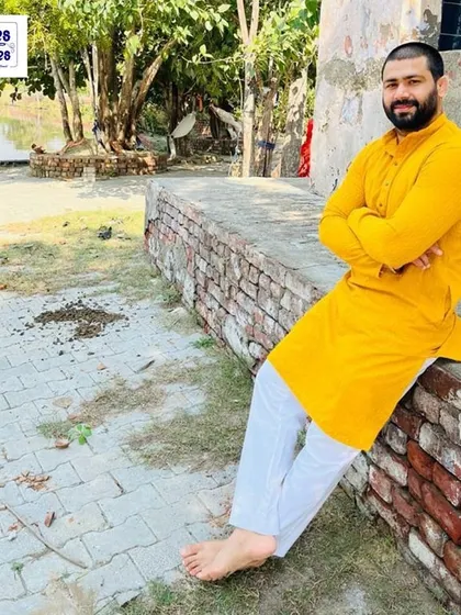 A simple, well-fitted yellow kurta is a must-have for any wedding celebration, especially for a Haldi ceremony. I ensure even the simplest outfits are tailored to perfection.