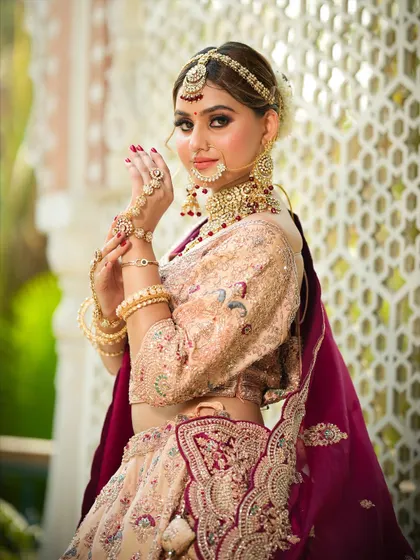 Another beautiful portrait of this bride. The airbrush makeup ensures a flawless finish that lasts all day.