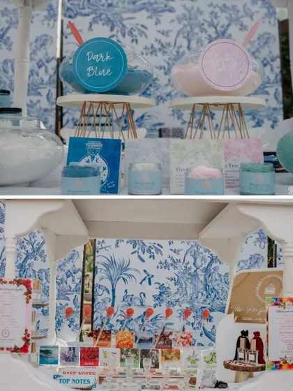 A closer look at the DIY whipped soap and perfume bars. These interactive stalls are always a huge hit.