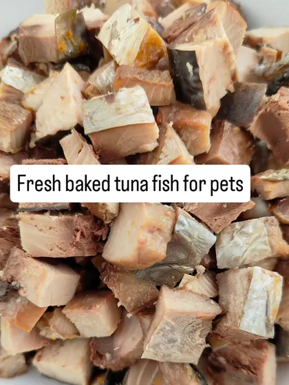 Boost your dog's meal with our fresh baked tuna fish toppers. These omega-3 rich cubes are a simple and delicious way to support healthy skin and a shiny coat. No mystery ingredients, just pure, baked fish that your pet will love.