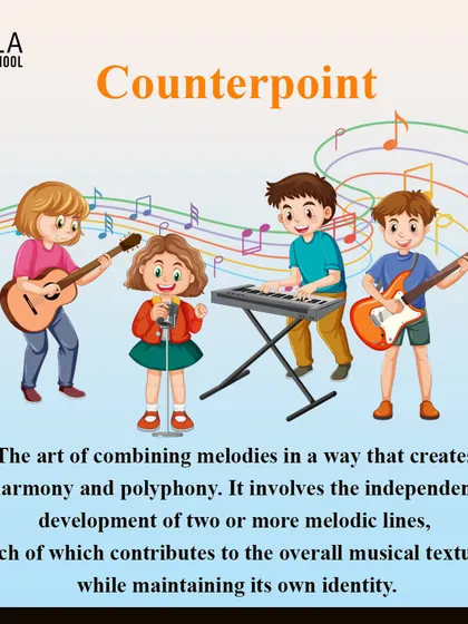 An illustration explaining the musical concept of Counterpoint. I teach music theory to help my students understand the art of combining melodies.