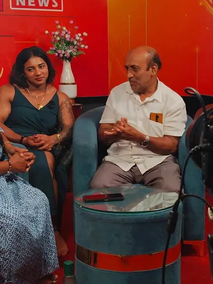 A deep conversation on set. We discussed my journey and the importance of family support in achieving ambitious goals.