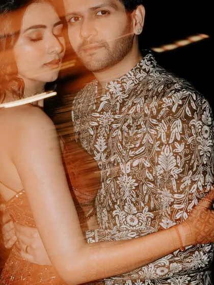 An artistic, motion-blur shot from the Sangeet night. I love to experiment with creative techniques like this to capture the energy and movement of the celebration.