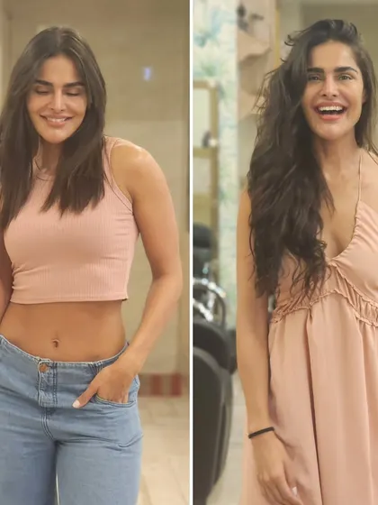 From a chic bob to long, beachy waves. This transformation shows the versatility of extensions for a fun and carefree new look.