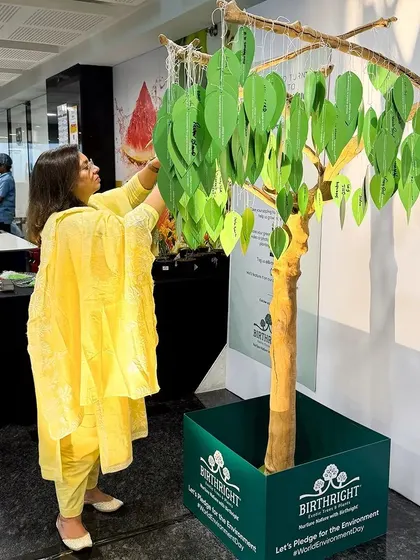 The joy on this participant's face says it all. Being part of a community that cares for the planet is a rewarding experience.