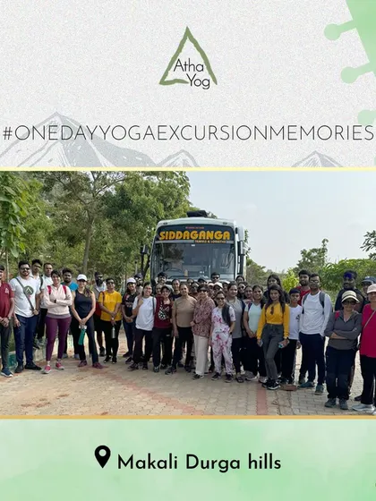 Our community gathered for a photo before heading out on our yoga excursion. These trips are about adventure, wellness, and making memories together.